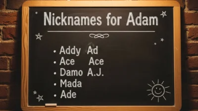 Nicknames for Adam