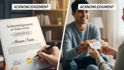 Acknowledgement vs Acknowledgment