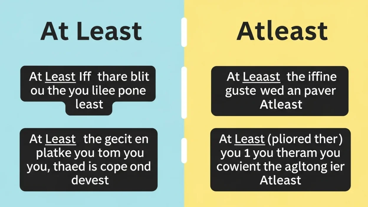 At Least vs Atleast