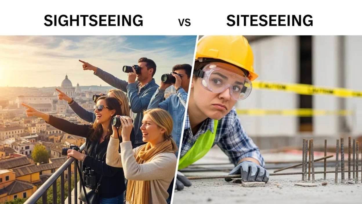 Sightseeing vs Siteseeing