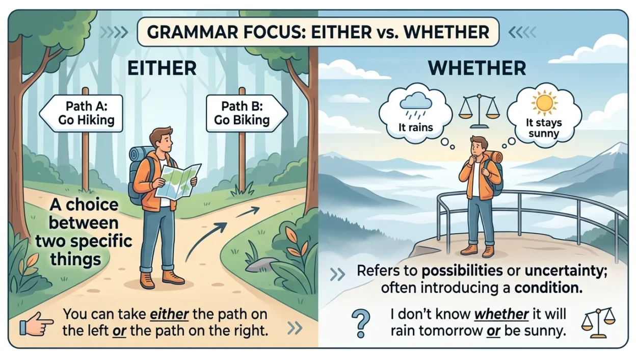 Either vs Whether