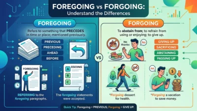 Foregoing vs Forgoing