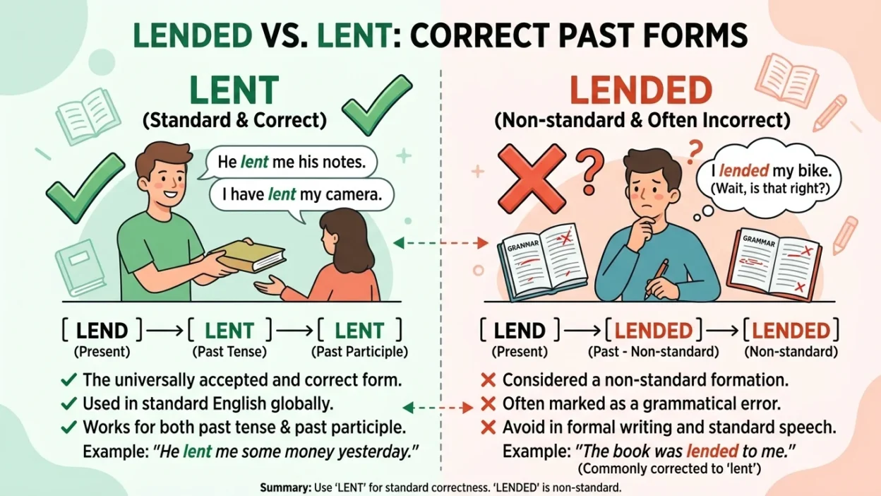 Lended vs Lent