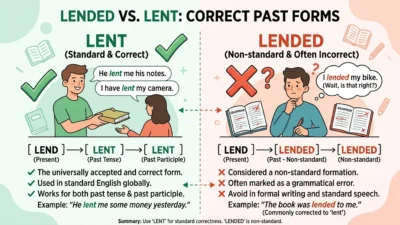 Lended vs Lent