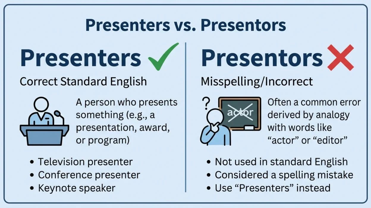Presenters vs Presentors